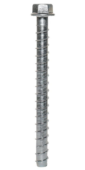 Simpson Strong-Tie Titen HD THDB62800HF1 Screw, 5/8 in Thread, 8 in L, Washer Head, Hex Drive, Carbon Steel, Zinc, Pack of 10