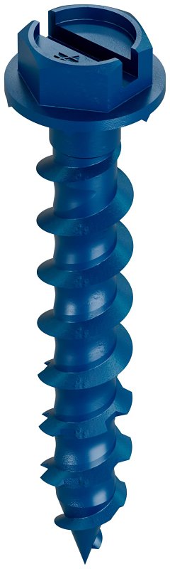 Simpson Strong-Tie Titen Turbo TNT18114HC75 Screw Anchor, 3/16 in Dia, Carbon Steel, Ceramic-Coated/Zinc, 75/PK