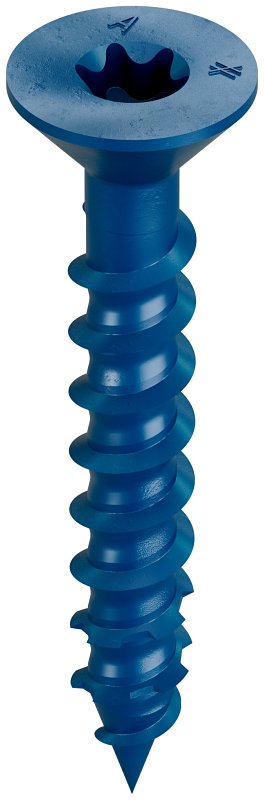 Simpson Strong-Tie Titen Turbo TNT25134TFC75 Screw Anchor, 1/4 in Dia, 1-3/4 in L, Carbon Steel, Flat Head, 75/PK