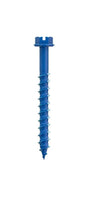 Simpson Strong-Tie Titen Turbo TNT25214HC8 Screw Anchor, 1/4 in Dia, 2-1/4 in L, Carbon Steel, Zinc Plated
