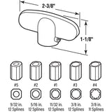 Prime-Line H 3893 Window Handle, Satin Bronze, Zinc