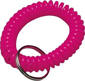 Hy-Ko KC151 Coiled Key Ring, Split Ring, Neon