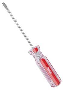 Vulcan TB-SD01 Screwdriver, 1/8 in Drive, Slotted Drive, 5-1/2 in OAL, 3 in L Shank, Plastic Handle