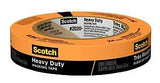 Scotch 2020+OR24 Masking Tape, 60 yd L, 0.94 in W, Crepe Paper Backing, Orange
