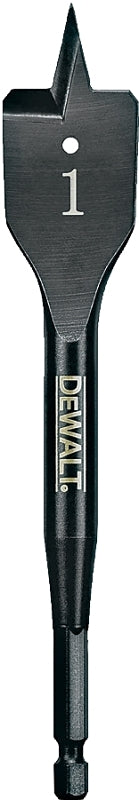 DEWALT DW1582 Spade Drill Bit, 1 in Dia, 6 in OAL, 1/4 in Dia Shank, Hex Shank