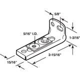 Prime-Line N 6543 Adjustable Bi-Fold Door Bottom Pivot Bracket, Steel, Zinc
