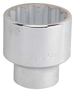 Vulcan MT-SS6058 Drive Socket, 1-13/16 in Socket, 3/4 in Drive, 12-Point, Chrome Vanadium Steel, Chrome