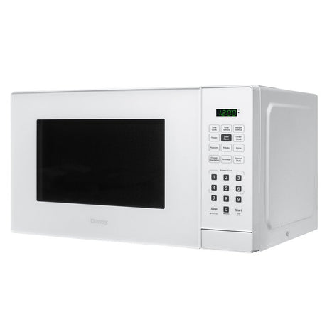 Danby DBMW0921BWW Countertop Microwave, 0.9 cu-ft, 900 W, 2 Cooking Stages, Metal, White