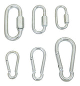 Home Plus Zinc-Plated Steel Snap Hook And Quick Link Set, Pack of 12