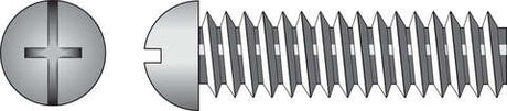 HILLMAN No. 8-32 X 1-1/2 in. L Combination Round Head Zinc-Plated Steel Machine Screws 100 pk