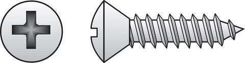 HILLMAN No. 4 X 1/2 in. L Phillips Oval Head Sheet Metal Screws 100 pk