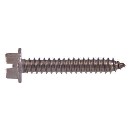 HILLMAN No. 12 X 1-1/2 in. L Slotted Hex Washer Head Sheet Metal Screws 100 pk