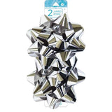 Paper Images Izzy Ob Silver Jumbo Bows, Pack of 6