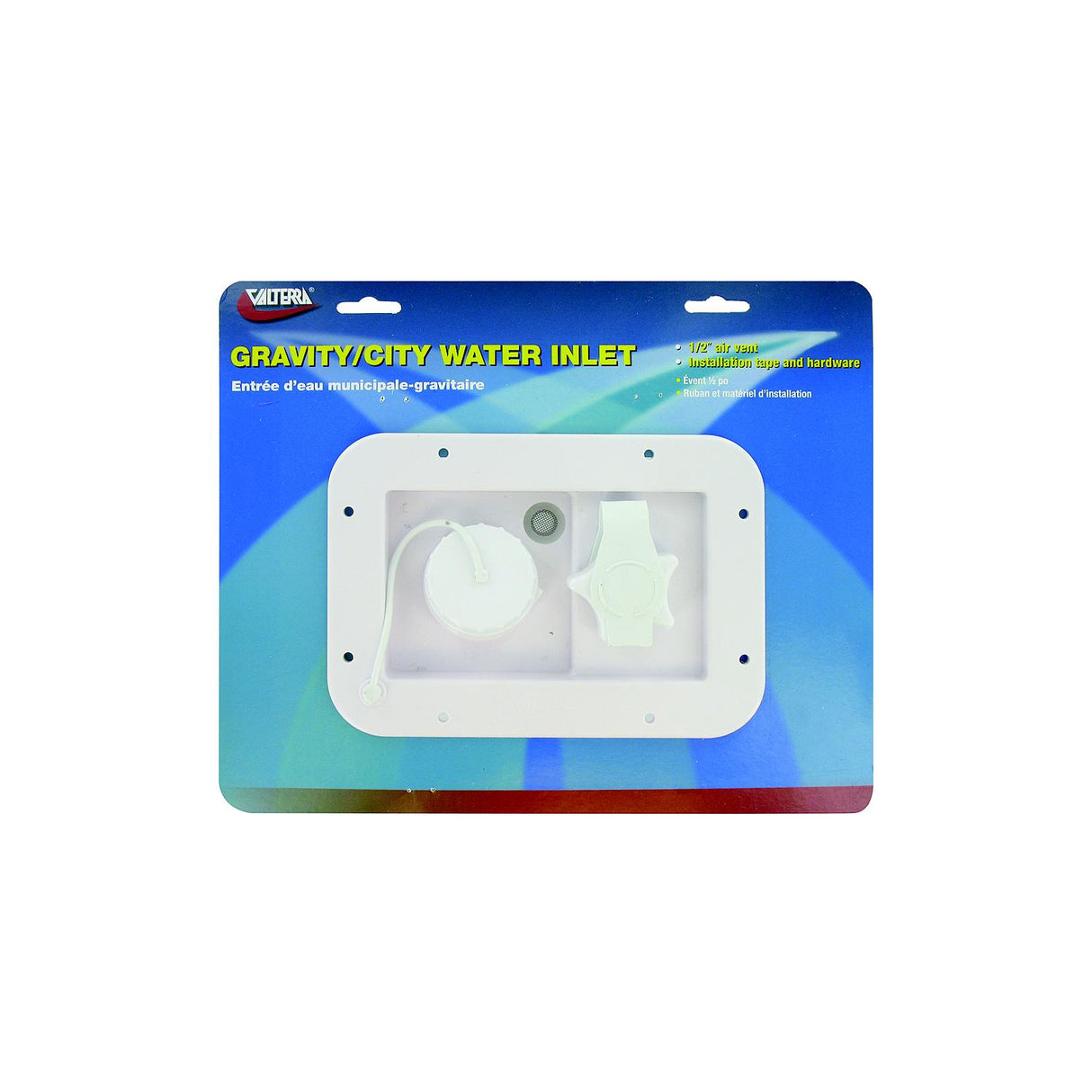 Valterra Gravity City 1/2″ Air Vent Water Inlet & Includes Hardware & Installation Tape