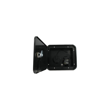 Valterra Gravity Plastic City 1/2″ Air Vent RV Water Inlet & Lockable Hatch & Includes Hardware & Installation Tape, Black