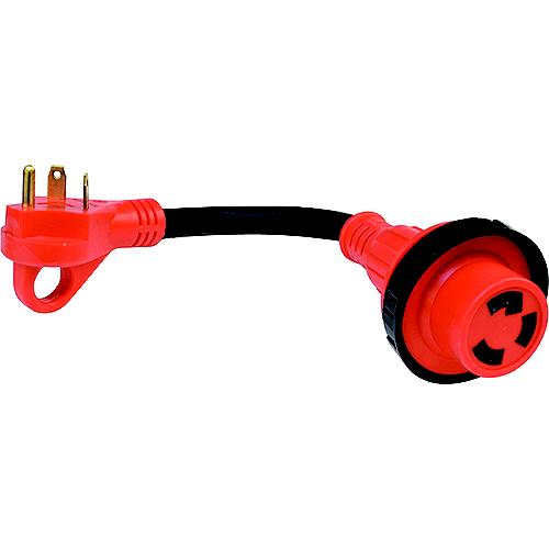 Valterra Mighty Cord 30AM-50AF Detachable Adapter Cord with Handle, 12″, Bulk