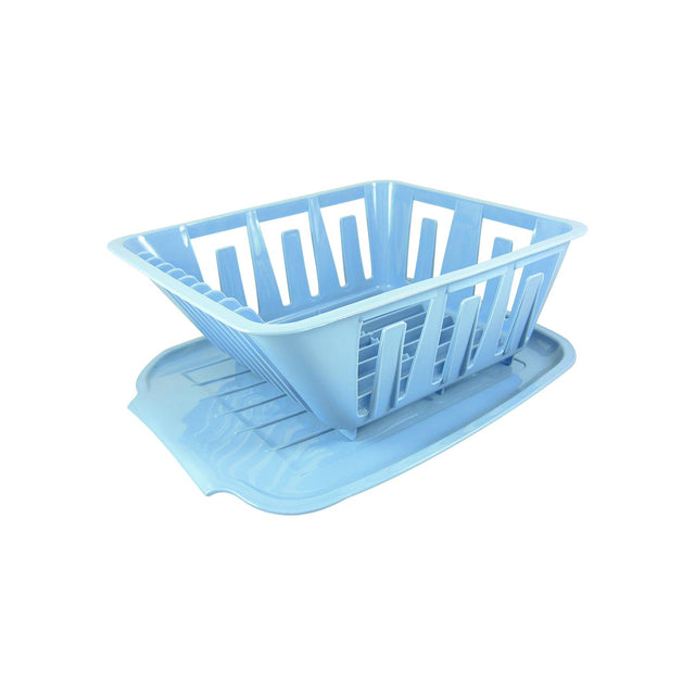 DISH DRAINER SET SLATE BLUE