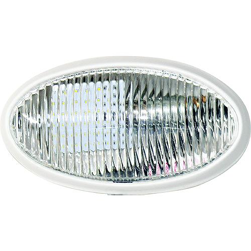 Valterra DG71258VP Oval Porch Light w/o Switch, White w/Clear Lens
