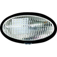 Valterra DG71259VP Oval Porch Light w/Switch, Black w/Clear Lens