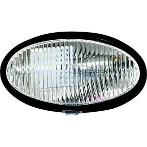 Valterra DG71259VP Oval Porch Light w/Switch, Black w/Clear Lens