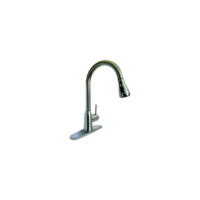 Valterra PF231466 8″ Premium Power Boost Single Handle Pull Down Kitchen Faucet, Brushed Nickel