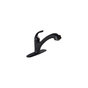 Valterra Phoenix PF231741 8″ Hybrid RV Kitchen Faucet with Pullout Spout & 56″ Hose, Matte Black