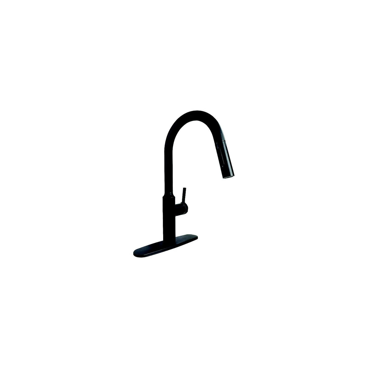 Valterra PF231765 8″ Premium Slimline Single Handle Pull Down Kitchen Faucet, Matte Black