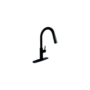 Valterra PF231765 8″ Premium Slimline Single Handle Pull Down Kitchen Faucet, Matte Black