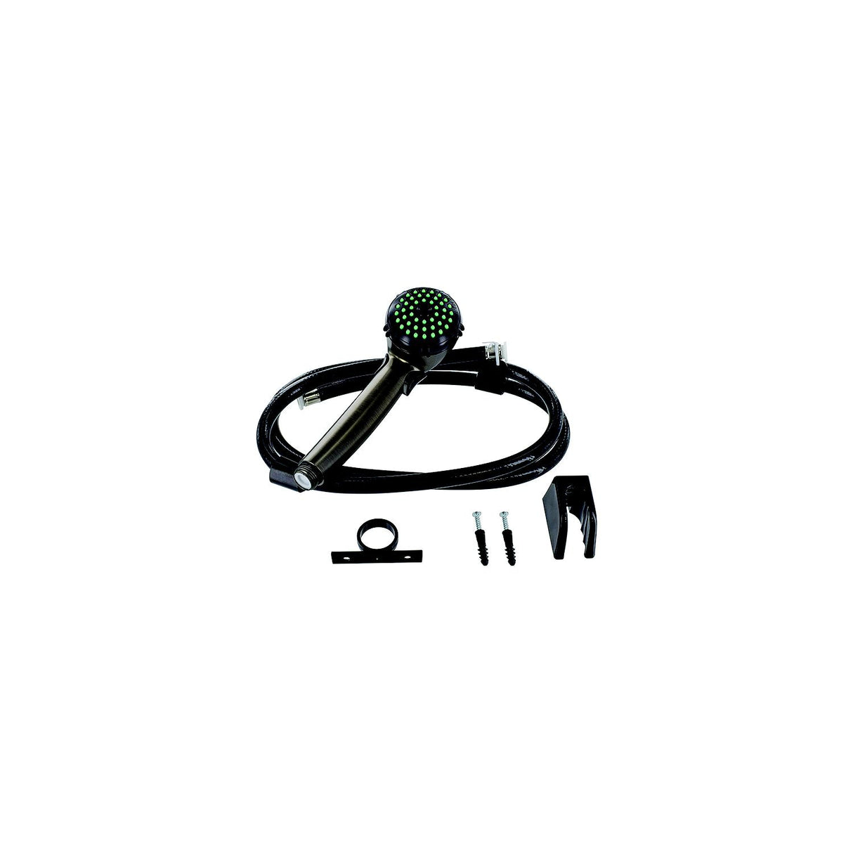 Valterra Phoenix PF276065 Single Function Hand Held RV Camping Outdoor 60″ Metal Shower Hose & Bracket Kit, Rubbed Bronze
