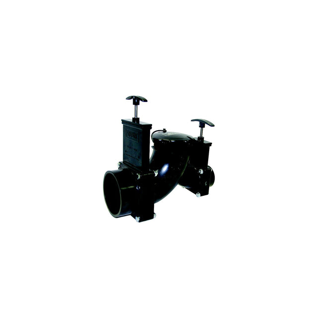 Valterra T80 RV Double Ell Rotating Valve with 3″ Hub x 1 1/2″ Hub x 3″ Bay & Cap