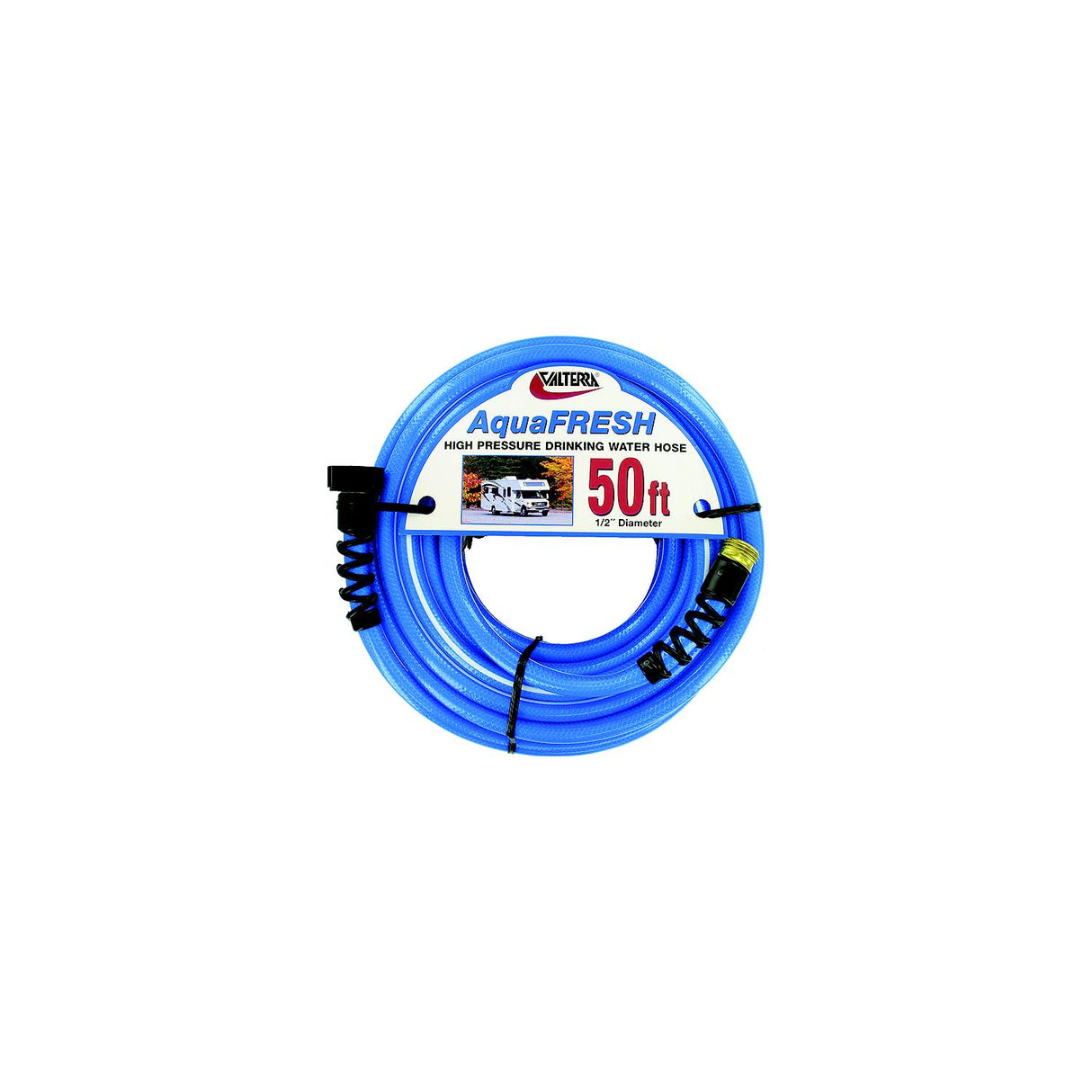 Valterra W018600 Blue AquaFresh High Pressure RV Drinking Water Hose, 1/2″ x 50'