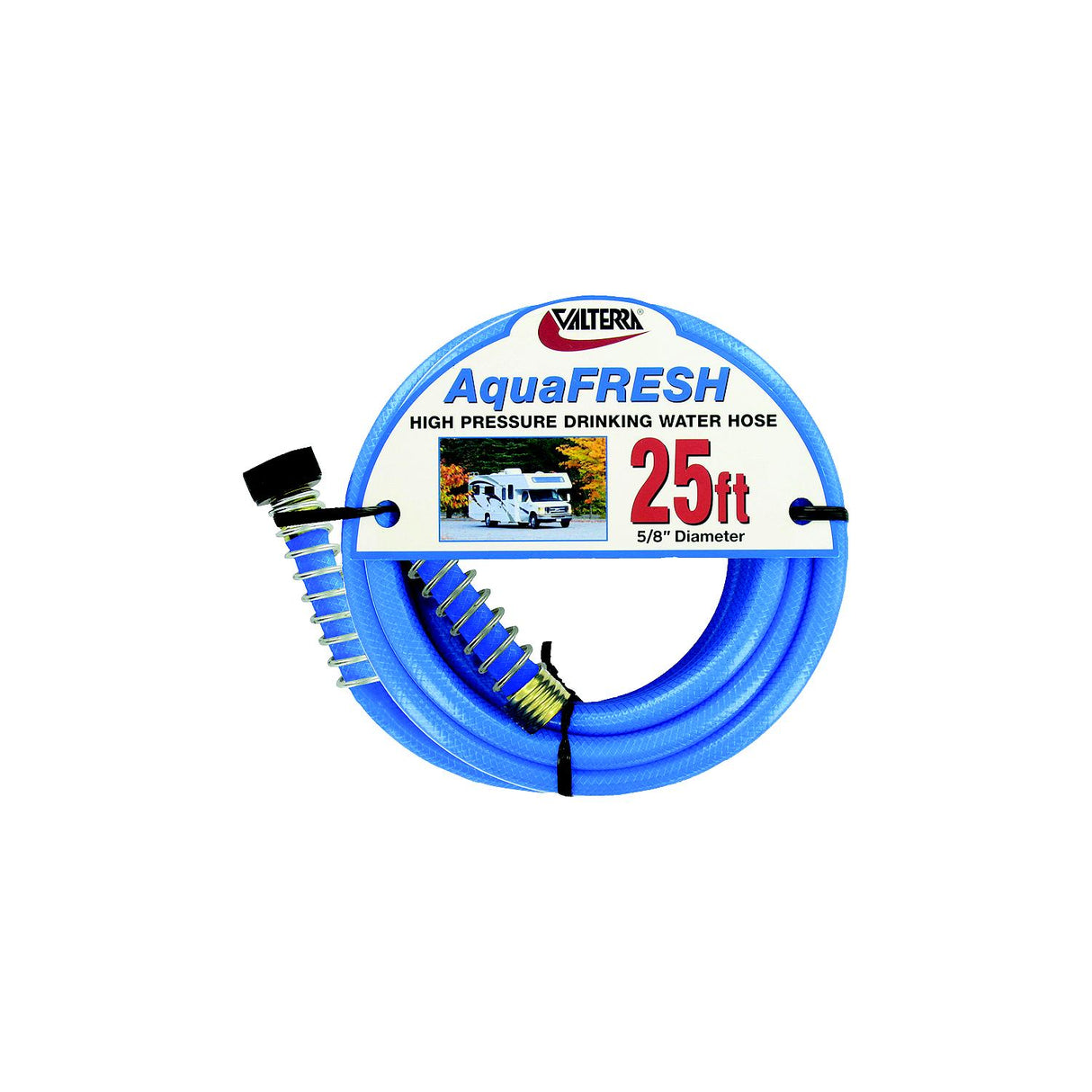Valterra W019300 Blue AquaFresh High Pressure RV Drinking Water Hose, 5/8″ x 25'