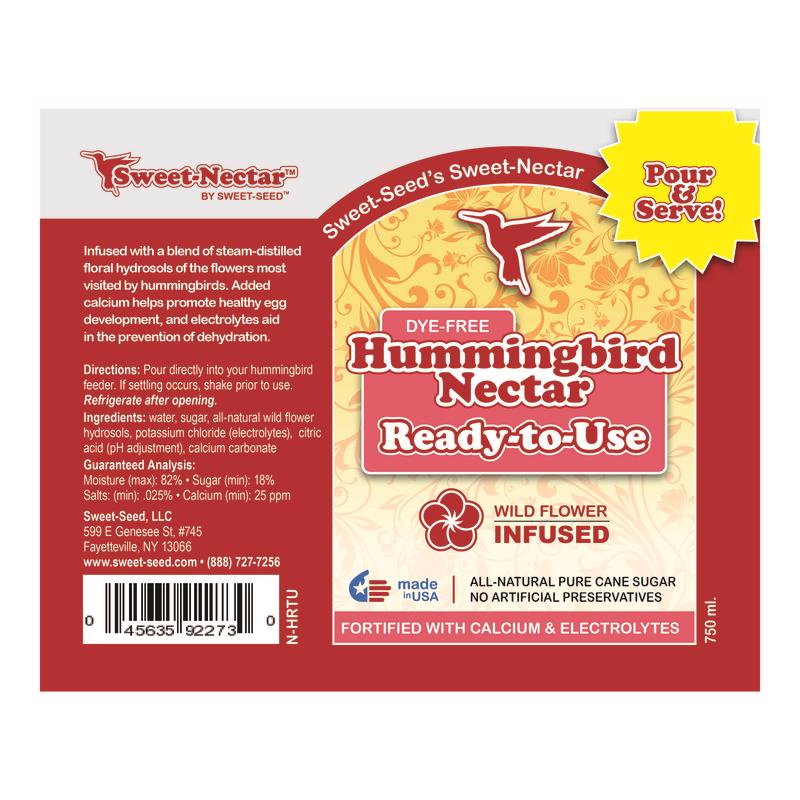 Sweet-Seed Sweet-Nectar Hummingbird Sucrose Nectar 750 ml, Pack of 12