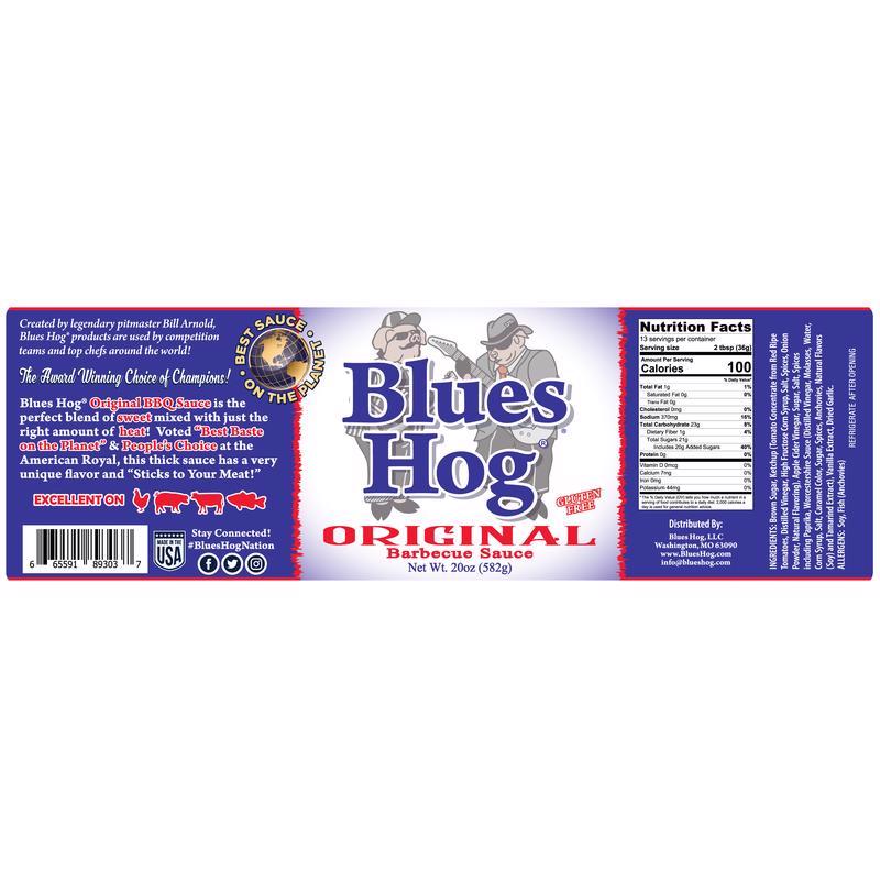Blues Hog Original BBQ Sauce 20 oz, Pack of 6