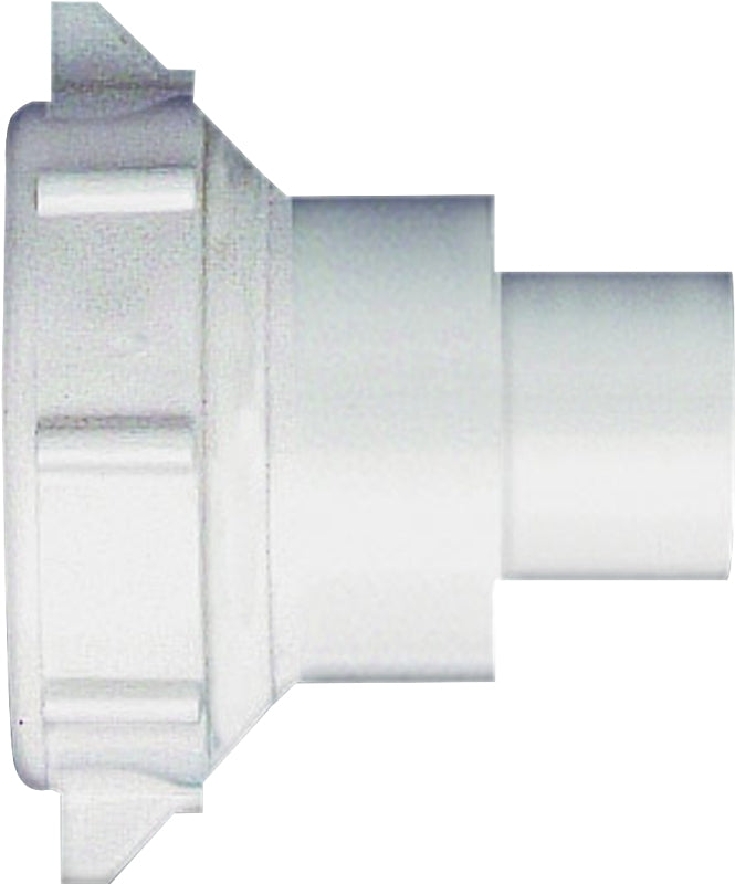 Plumb Pak PP55-8W Reducing Coupling, 1-1/2 x 1-1/4 in, Slip-Joint, Polypropylene, White
