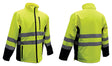 Boss Hi-Vis Yellow Polyester Rain Jacket L