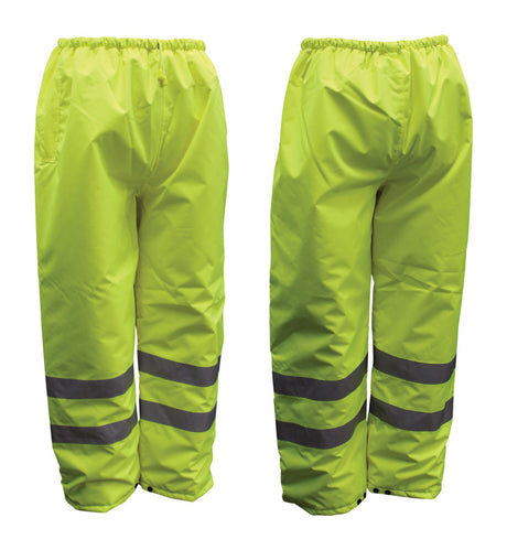 Boss Hi-Vis Insulated Yellow Polyester Rain Pants L