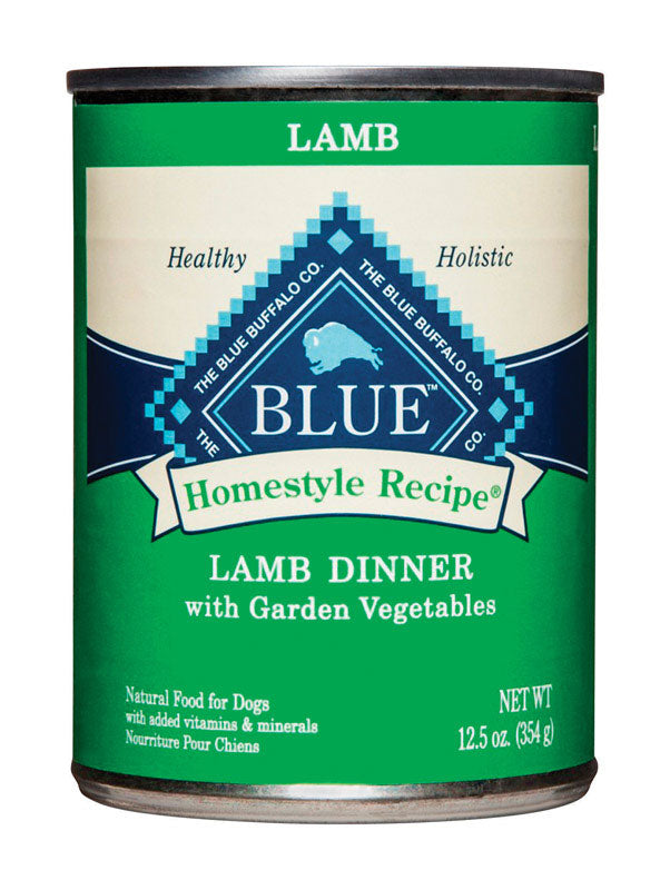 Blue Buffalo All Ages Lamb Dinner Wet Dog Food 12.5 oz, Pack of 12