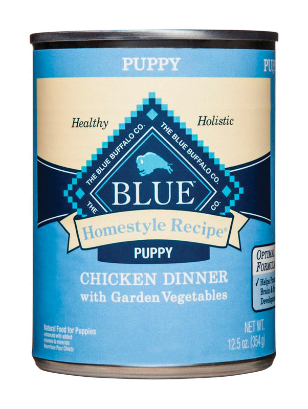 Blue Buffalo Puppy Chicken Dinner Wet Dog Food 12.5 oz, Pack of 12