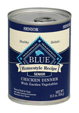 Blue Buffalo Senior Chicken Dinner Wet Dog Food 12.5 oz, Pack of 12