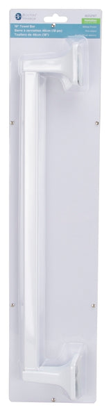 Boston Harbor L3618-51-07-3L Towel Bar, 18 in L Rod, White, Surface