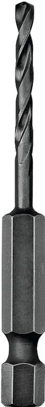 DEWALT DD5112 Impact Drill Bit, 3/16 in Dia, 3 in OAL, Spiral Flute, 1/4 in Dia Shank, Hex Shank