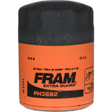 Fram PH3682 Full Flow Lube Oil Filter, 3/4- 16 Connection, Threaded, Cellulose, Synthetic Glass Filter Media