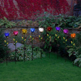 Alpine Assorted Glass 33 in. H Tulip Petals Outdoor Garden Stake, Pack of 18