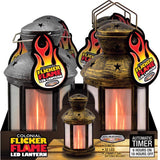 Blazing LEDz 8.5 in. Plastic Colonial Flicker Flame Assorted Flameless Lantern, Pack of 6