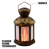 Blazing LEDz 8.5 in. Plastic Colonial Flicker Flame Assorted Flameless Lantern, Pack of 6