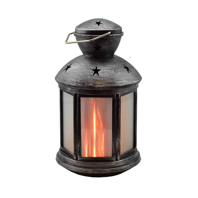 Blazing LEDz 8.5 in. Plastic Colonial Flicker Flame Assorted Flameless Lantern, Pack of 6