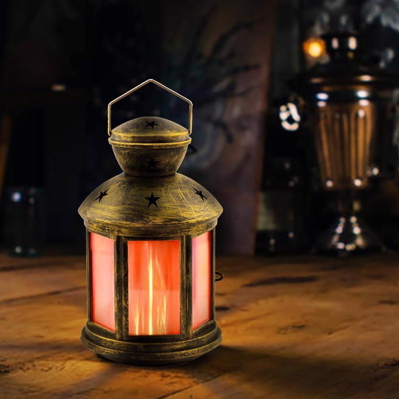 Blazing LEDz 8.5 in. Plastic Colonial Flicker Flame Assorted Flameless Lantern, Pack of 6