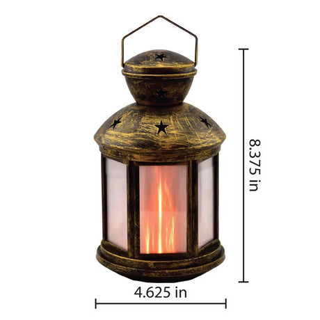 Blazing LEDz 8.5 in. Plastic Colonial Flicker Flame Assorted Flameless Lantern, Pack of 6
