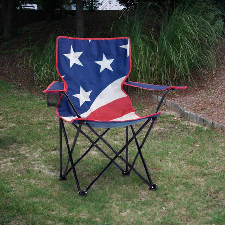 QuikChair Red/White/Blue USA Classic Folding Quad Chair